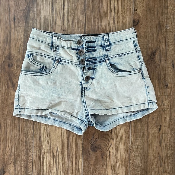 High Rise Jean Shorts - Picture 1 of 3